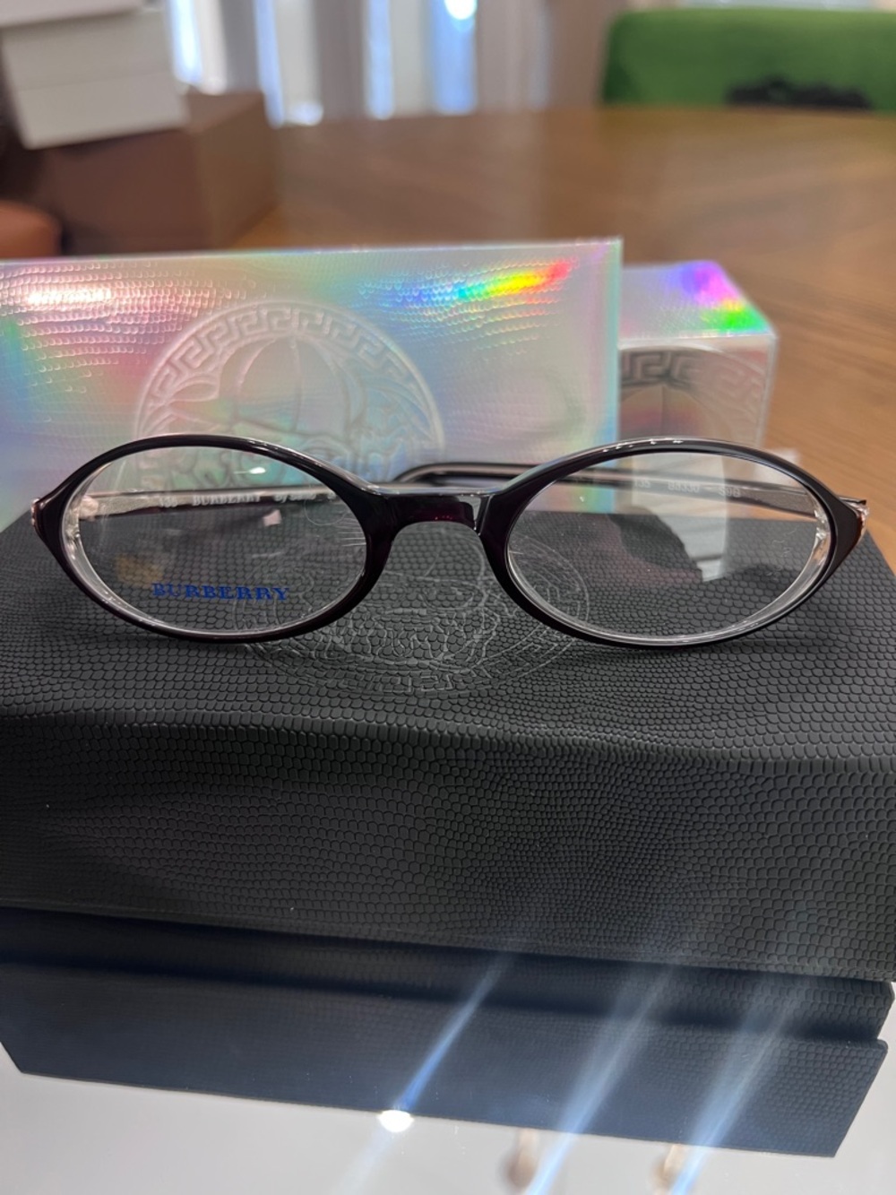 Burberry Vintage Oval Dark Brown RX Eyeglasses